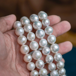Zhuji vente en gros défauts 11-14mm Edison forme ronde brin de perle d'eau douce pour la fabrication de colliers - Product Image 5