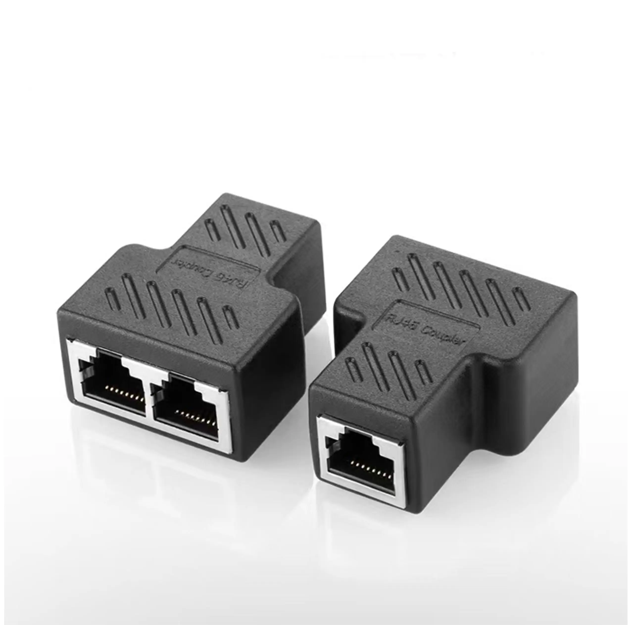 RJ45 3 port dual female socket Ethernet connector Module plug 8p8c expander cat 5 6 7 8 Tee head Coupler Adapter