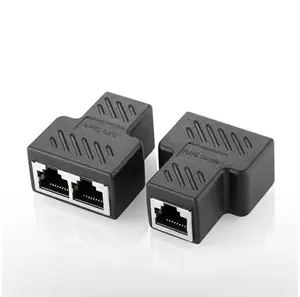 Rj45 3 Poort Dual Female Socket Ethernet Connector Module Plug 8p8c Expander Cat 5 6 7 8 T-Kop Koppeling Adapter
