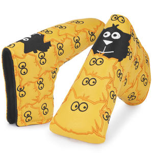 Novelty Design Golf Leather <b>Head</b> <b>Cover</b> Cute Cat Pattern Golf <b>Head</b> <b>Covers</b> Animals Lightweight Blade Putter <b>Head</b> <b>Cover</b> Golf - Product Image 1