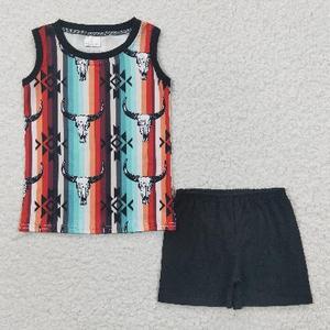 ชุดเด็กชายตัวเล็กลายเรขาคณิตชุดเสื้อผ้าสำหรับเด็กชายวัยหัดเดินพร้อมกระเป๋า - Product Image 4