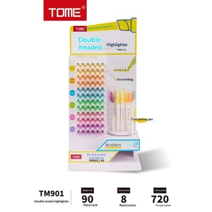 Marqueur double-tête fluorescent 6 couleurs <span class=keywords><strong>TOME</strong></span> de haute qualité pour notes manuscrites et usages multiples. - Product Image 6