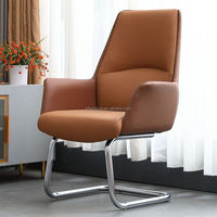 Chaise de bureau ergonomique moderne à dossier moyen pivotante pour la maison, l'école, l'hôpital et l'hôtel, avec base métallique réglable en hauteur