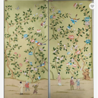 MYWIND Nouveau Design Papier Peint Personnalisé Disponible en Stock Unique Peinture à la Main en Soie Naturelle Chinoiserie Revêtements Muraux en Promotion