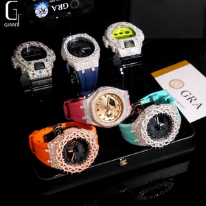 Offre Spéciale – Boîtier de Montre Moissanite GA2100/DW6900 Tendance Style Hip Hop en Argent 925 avec Lunette Moissanite VVS1 Passe le Test du Diamant GRA - Product Image 2
