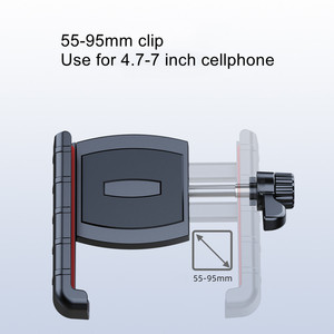 <span class=keywords><strong>Support</strong></span> de téléphone portable pour guidon de vélo de montagne ou de moto, à fixation rapide, rotatif à 360 degrés, sécurisé, pour écrans de 4,7 à 7 pouces - Product Image 2