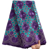 Dentelles Suisse Voile en Suisse, Tissus de Dentelles Nigérianes, Tissus de Dentelles Africaines de Haute Qualité, 5 Yards pour Robe de Mariée 1468