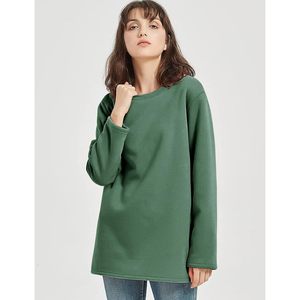 FOXA Sweat-shirt à col rond en polaire doublé sherpa pour femme, pull chaud, tunique décontractée - Product Image 3