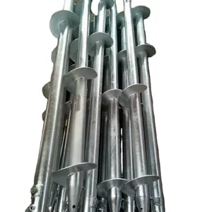 Q235 galvanized helical screw piles for solar/timber house/fence foundations