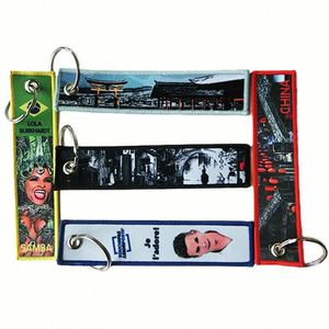 Porte-clés d'avion en tissu brodé personnalisé avec logo de marque, le moins cher, pour avant le vol - Product Image 4