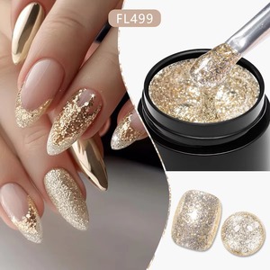 Esmalte de Uñas en Gel Dorado Brillante de 8 ml, Esmalte de Uñas Semipermanente de Larga Duración, Diseño de Arte de Uñas con Brillo - Product Image 1