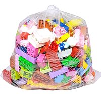 Sacs poubelles transparents en LDPE 60x80cm, résistants aux déchirures et aux fuites, pour usage domestique et commercial