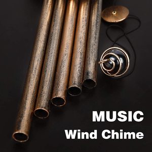 Oniya <strong>Large</strong> Retro Copper Wind Bells with Crackle Glass <strong>Ball</strong>, Soft Deep Tone, <strong>Solar</strong> Wind Chimes for Patio <strong>Garden</strong> Decor - Product Image 5