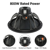 Haut-parleur de subwoofer néodyme HD18SW100 18 pouces, 800 W RMS, 1600 W de crête, 8 ohms, bobine vocale de 4 pouces pour système de sonorisation PA de scène