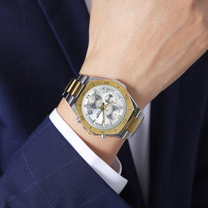 Montres Skmei 2452 pour hommes, mouvement à quartz étanche 3ATM, bracelet en acier inoxydable, verre, plusieurs couleurs disponibles pour la vente en gros - Product Image 3