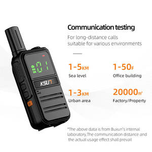 KSUN <span class=keywords><strong>M3plus</strong></span> 5 vatios GMRS Radio de 2 vías UHF FRS Radio bidireccional Walkie-talkie Transmisor de largo alcance Walkie Talkie - Product Image 2