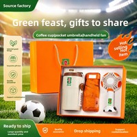 Geschäfts-Geschenkset Edelstahl-Kaffeebecher Fußball-Themen Mini-Fan-Inspiriertes Kreatives Souvenir Siebdruck Individuelles Logo