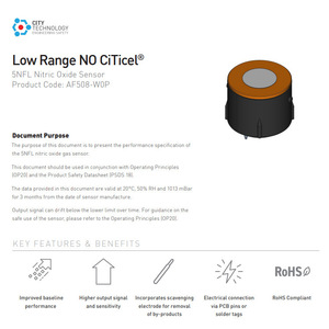Capteur de gaz d'oxyde nitrique CITY 5NFL électrochimique AF508-W0P pour la détection environnementale - Product Image 5