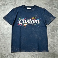 T-shirt personnalisé pour homme à manches courtes, col rond, en coton, imprimé lettres, style décontracté streetwear, t-shirts oversize