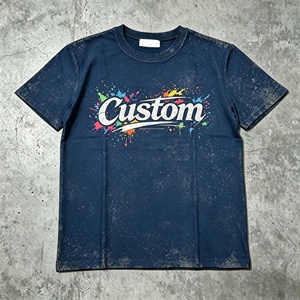 Camiseta Personalizada de Manga Corta para Hombre, Cuello Redondo, Algodón, Estampado de Letras, Estilo Casual Urbano, Tallas Grandes - Product Image 4