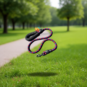 สายจูงสัตว์เลี้ยงทรงกลมขนาด 12 มม. x 1.2 ม. ด้ามจับสีสันสวยงาม คุณภาพพรีเมียม จับถนัดมือ - Product Image 2