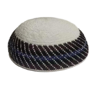 Sombrero de kipá tejido a mano DMC, kipá de punto de hilo fino, gorro de calavera de ganchillo a mano DMC 100% algodón Kippah Yamaka Kippa Yarmulke