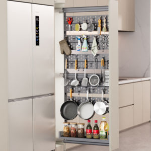 Mueble de despensa extraíble <span class=keywords><strong>alto</strong></span> de alta calidad con panel perforado moderno para balcón en gabinetes - Product Image 3