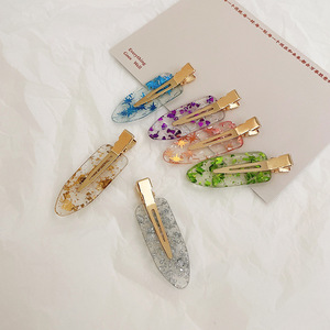 Clip geométrico de mármol para niña y mujer, accesorios para el cabello de material ABS, peinado de alta calidad - Product Image 2