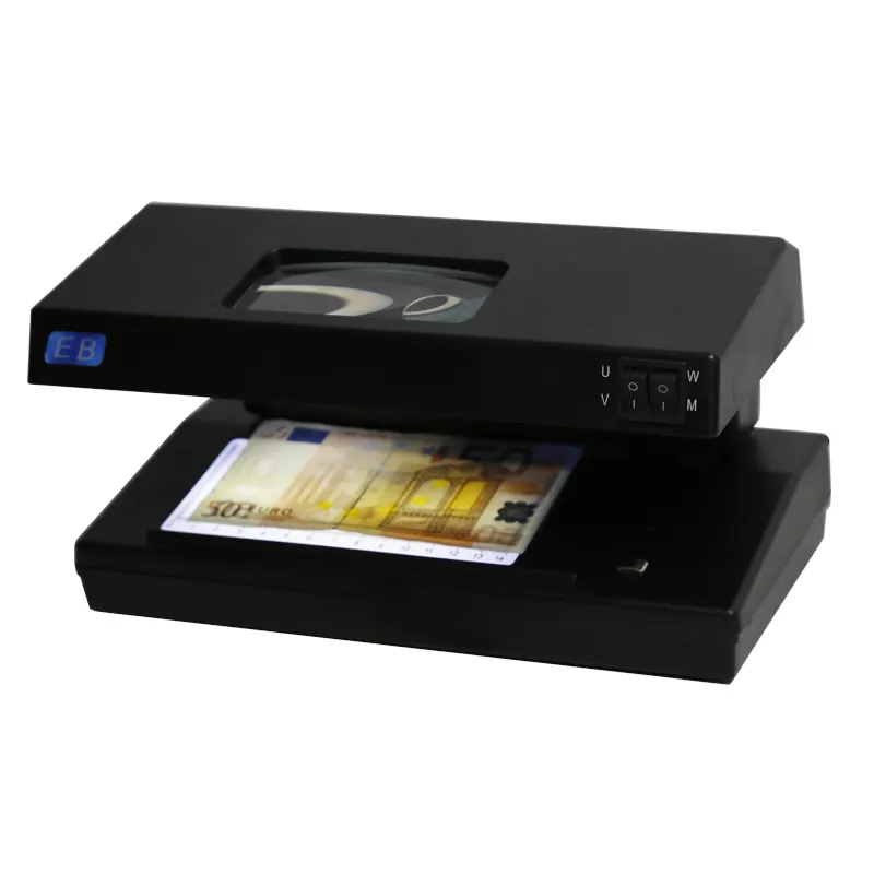 Detector de dinero de papel de gran oferta LED DE 2017 con luz LED UV, validador de billetes y Documentos múltiples, detector de moneda led