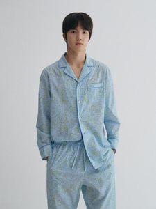 Ensemble de pyjama pour homme, ensemble de vêtements de nuit en bambou, pyjama en tricot de luxe, vêtements de nuit personnalisés, production en gros OEM ODM, ensemble de pyjama pour homme - Product Image 3