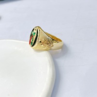 Bague de mode JML plaquée or 14 carats, religieuse Vierge Marie, bijoux Hiphop Punk laminés, accessoire de vente en gros, bague Vierge Marie noire