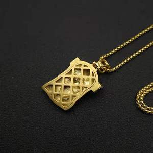 J'aime Jésus tête 18 carats or Jésus pièce croix mot chrétien orthodoxe Crucifix Jésus collier pendentif - Product Image 4