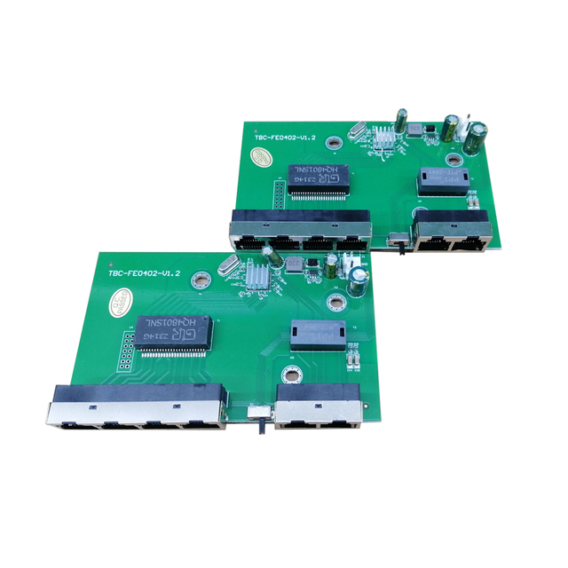 TiNCAM 48V POE Switch 10/100M PCBA Board SKD CKD Power Supply Intelligent Ethernet Switch PCBA