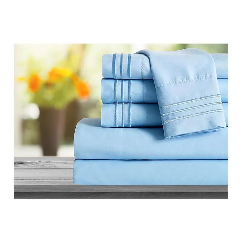 Hot Style 600TC Full Size Sheet Set Soft Breathable Cooling Folding Bed Sheet Egyptian Cotton Sabana Bedding Set for Hotel Home