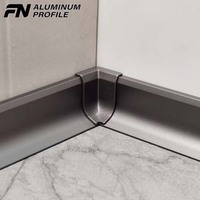 Plinthe de sol en alliage d'aluminium satiné moderne Plinthe en aluminium pour chambre à coucher et cuisine