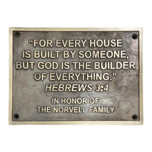 Cá nhân đồng thau mảng bám cho lối vào nhà với văn bản tùy chỉnh năm khắc tùy chỉnh Tên tấm danh hiệu huy chương & mảng - Product Image 2