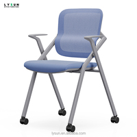 Chaise pliable empilable en tissu maillé durable et peu encombrante pour salles de classe, salles de conférence, salles de formation, appartements et hôpitaux