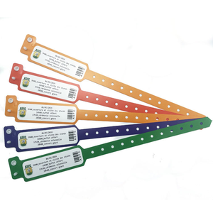 使い捨てビニール製宗教患者用<span class=keywords><strong>ID</strong></span>リストバンド 防水・耐裂性・スナップロック式・熱転写印刷可能・カスタムロゴ入り・リサイクル可能 - Product Image 2