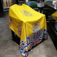Cape de coiffure pour homme, imperméable, avec boutons, pour salon de coiffure professionnel