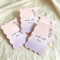 Carte de remerciement dégradée découpée sur mesure avec logo imprimé, étiquette en papier, carte de visite pour emballage cadeau et accessoires