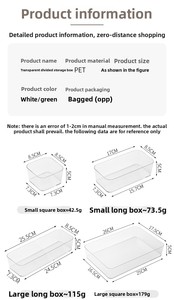 Moderne Rechteckige Mehrzweck-Badezimmer-Organizer Aufbewahrung Transparente PET Umweltfreundliche Organisationsbehälter Schubladenorganizer - Product Image 4