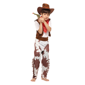 Conjunto de Disfraz de Vaquero, Sombrero, Chaleco, Pantalones, Disfraz de Halloween, Cosplay, Unisex, Poliéster, TV y Cine - Product Image 2