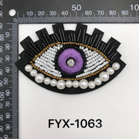 Nouveau Design Strass Perlé swarovski Evil Eye Patch Applique pour Vêtements