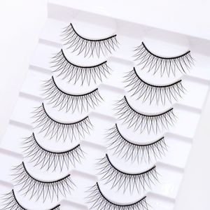 Lot de 10 paires de faux <span class=keywords><strong>cils</strong></span> synthétiques, bande complète monobloc, style Petite Devil, écologiques, imperméables, naturels - Product Image 3