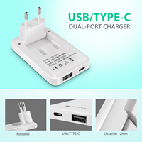 Productos en Oferta, Cargador de Pared Plano USB C 2026, Enchufe Europeo, 30W, Cargadores y Adaptadores de Viaje Plegables, Delgados y Rápidos para Teléfono Móvil