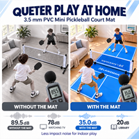 Tapis de jeu de pickleball miniature personnalisé, 3,5 mm PVC, réduction du bruit, pour intérieur, enfants, divertissement familial, usage domestique, tapis de sol pour pickleball miniature
