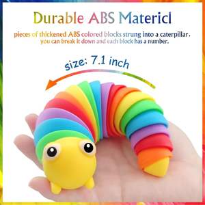 2 Pcs Fidget Toys Ocean Shark와 애벌레 어린이와 성인을위한 플라스틱 활성 장난감 키트 어린이를위한 뜨거운 판매 제품 - Product Image 5