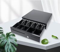 Cajón de Caja Registradora Metálico Negro OEM 405, con Cerradura de 3 Posiciones, Doble Voltaje, USB, Duradero, para Supermercado, Cajón de Efectivo Metálico para Punto de Venta