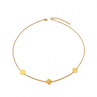 Collier en acier inoxydable PVD avec inscription Sabr Shukr Tawakkul (Patience, Gratitude, Confiance) - Bijou de mode musulman islamique arabe - Cadeau de l'Aïd