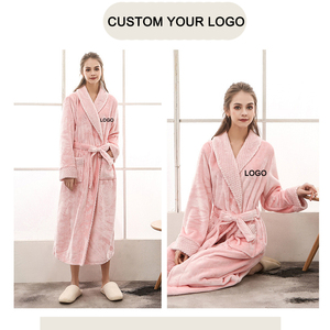 Di alta qualità personalizzato ricamo Logo di lusso Hotel di grandi dimensioni coppia accappatoio per uso domestico accappatoi per gli uomini e le donne - Product Image 4